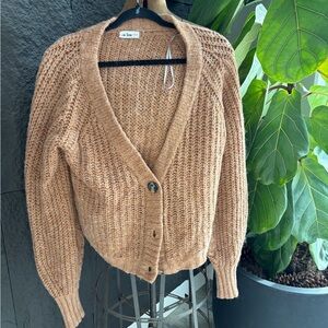 In Bloom Textured Knit Cardigan - Brown